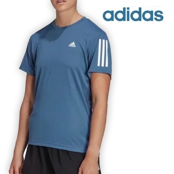ADIDAS Own The Run Tee Shirt Top t-shirt Athletic Recycled Materials Sustainable - Picture 1 of 10